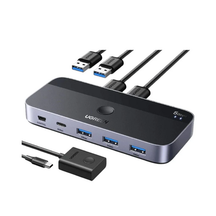 محول من يوجرين مشاركة USB 3.0 بين جهازي كمبيوتر مع منافذ USB-C وUSB-A موديل | CM662 | 15705