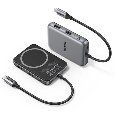 UGREEN Magnetic Docking 7-in-1 Type-C to HDMI 60Hz + Type-C + USB + TF/SD Hub | CM896 | 65759