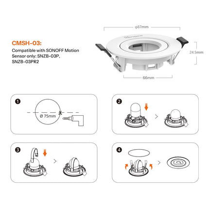 SONOFF CMSH03/CMSH06 Recessed Ceiling-Mount Adapter (3/5)