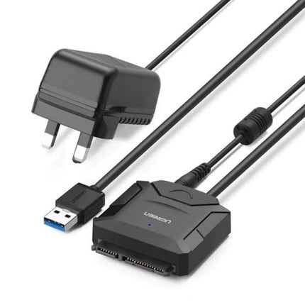 يوجرين محول USB 3.0 إلى SATA للأقراص الصلبة مع محول طاقة EU موديل | CR108 | 20611