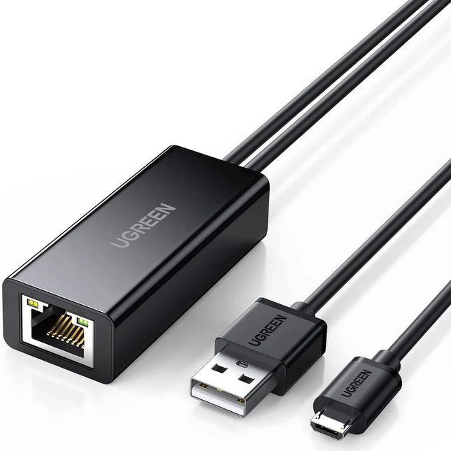 UGREEN Ethernet Adapter for Fire TV Stick, Micro USB to Ethernet Adapter | CR110 | 30985