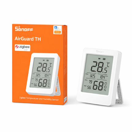 SONOFF SNZB-02DR2 Zigbee Temperature & Humidity Sensor with Display | Zigbee 3.0 | Real-Time Monitoring | Smart Automation | Works with Zigbee Hub, Home Assistant