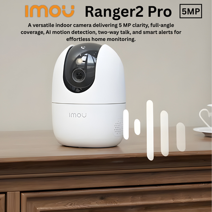 IMOU IPC-S2EP-5R1S Ranger2 Pro| 5MP Indoor Wi-Fi Security Camera | Human , Pet & Abnormal Sound Detection  | One-touch Call with Louder Sound | Smart Full-Color Night Vision | Dual-Band Wi-Fi 6