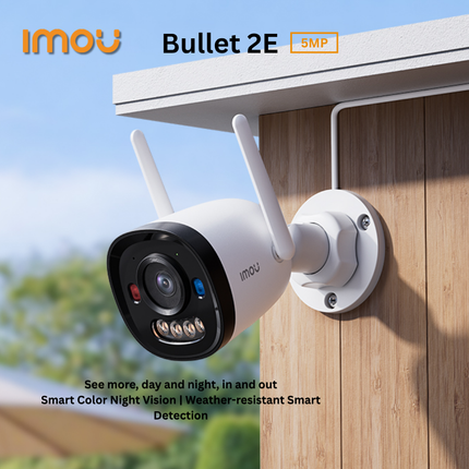 IMOU Bullet 2E Pro 5MP Outdoor Wi-Fi Security Camera | AI Human Detection & Smart Color Night Vision