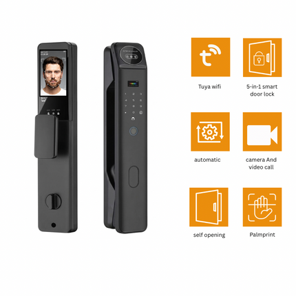 Tuya Wi-Fi Automatic Smart Door Lock with Face & Palmprint Recognition – SE79