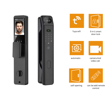 Tuya Wi-Fi Smart Door Lock – 3D Face Recognition, Fingerprint & Video Call