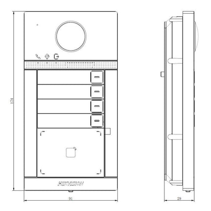 Hikvision DS-KV8413-WME1 4-Button IP Villa Door Station (2/2)