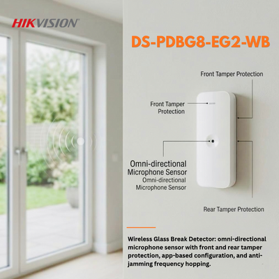 Hikvision DS-PDBG8-EG2-WB AX PRO Wireless Glass Break Detector (2/3)