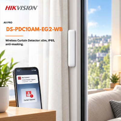 Hikvision AX PRO Wireless PIR Anti-Masking Curtain Detector – DS-PDC10AM-EG2-WB