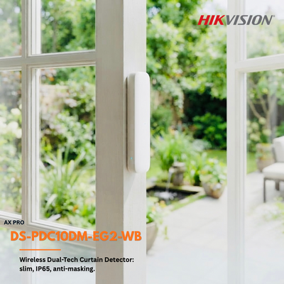 Hikvision AX PRO Wireless Dual-Tech Anti-Masking Curtain Detector – DS-PDC10DM-EG2-WB