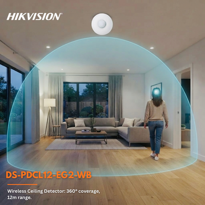 Hikvision AX PRO Wireless 360° PIR Ceiling Motion Detector – DS-PDCL12-EG2-WB