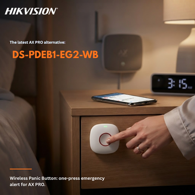 Hikvision AX PRO 433MHz Wireless Single Emergency Panic Button – DS-PDEB1-EG2-WB
