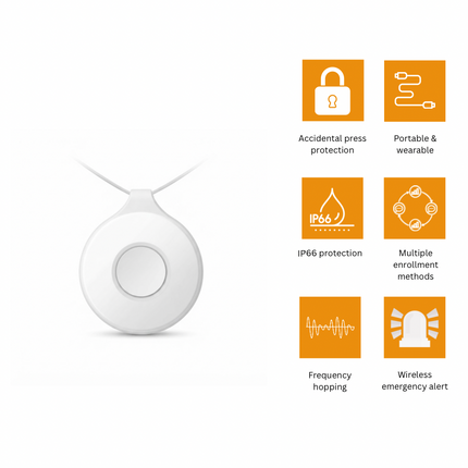 Hikvision AX PRO Portable Wireless Emergency Button – DS-PDEBP1-EG2-WB