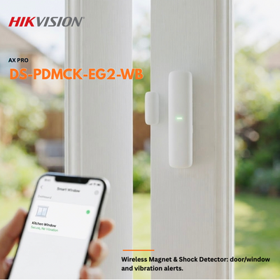 Hikvision AX PRO Wireless Magnetic Contact with Shock & Tilt Detection – DS-PDMCK-EG2-WB(B)