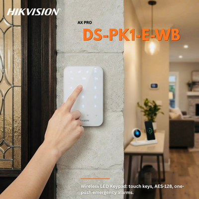 Hikvision AX PRO Wireless LED Touch Keypad – DS-PK1-E-WB