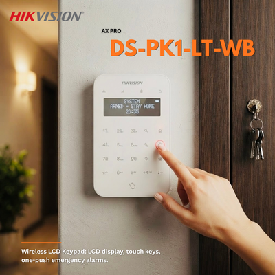 Hikvision AX PRO Wireless LCD Keypad with Tag Reader – DS-PK1-LT-WB