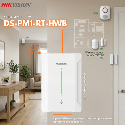 مستقبل لاسلكي Tri-X بتردد 433MHz لنظام Hikvision AX Hybrid PRO – DS-PM1-RT-HWB
