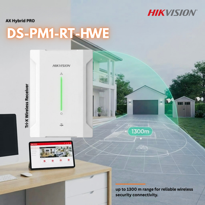 مستقبل لاسلكي Tri-X بتردد 868MHz لنظام Hikvision AX Hybrid PRO – DS-PM1-RT-HWE
