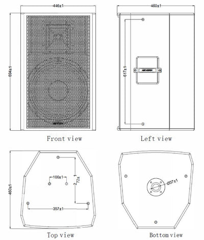 Hikvision DS-QAPS1R50-15 – dimensions