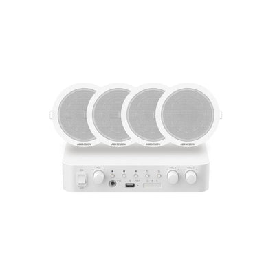 Hikvision DS-QAE0KA60206-4 60W Audio Kit with 4 Ceiling Speakers (1/2)