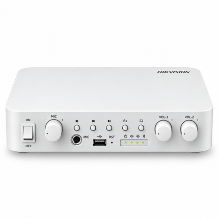 مضخم صوت شبكي هيكفيجن 80 واط مع بلوتوث والتحكم بمنطقتين صوتيتين – DS-QAE1A80G1-VB
