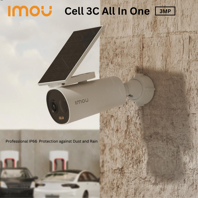 IMOU IPC-K9DCP-3T0WE-V2 Cell 3C All-in-One | 3MP Solar-Powered Outdoor Wi-Fi Camera | Battery Powered | Full-Color Night Vision | Human Detection | Two-Way Talk | IP66