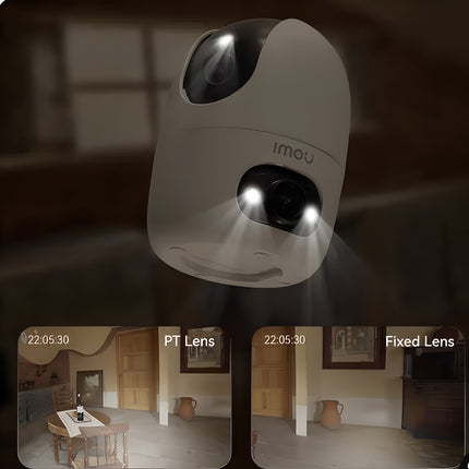 IMOU IPC-S20EP-6M0S Ranger 2 Dual-Lens Indoor Security Camera Ranger 2 Dual| 6MP Ultra HD | 360° Pan & Tilt | Dual Lens Wide + Tele | Night Vision | Human Detection | Two-Way Audio | Wi-Fi | IMOU Life App