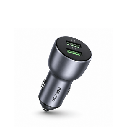 شاحن سيارة UGREEN USB مزدوج بقدرة 36 واط – 10144
