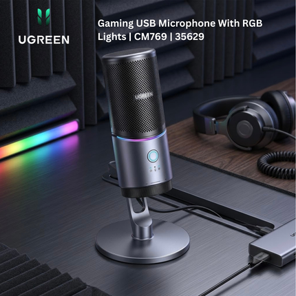 UGREEN Gaming USB Microphone With RGB Lights | CM769 | 35629