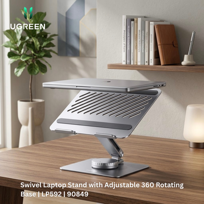 UGREEN Swivel Laptop Stand with Adjustable 360 Rotating Base | LP592 | 90849