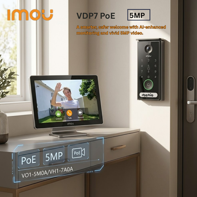 IMOU VDP7 PoE انتركم فيديو ذكي بدقة 5MP مع شاشة لمس 7 إنش VO1-5M0A/VH1-7A0A