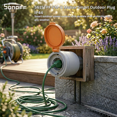 SONOFF S61STPF-PM-O Matter Smart Outdoor Plug IP44 | Wi-Fi Energy Monitoring Socket