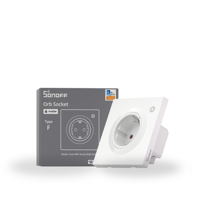 SONOFF WS01TPF-E Matter Smart Wall Socket | Wi-Fi Energy Monitoring Socket 16A