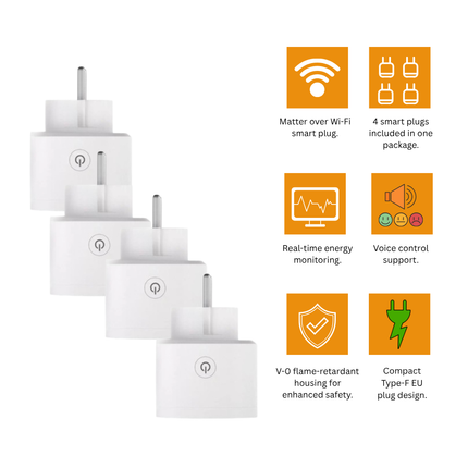SONOFF iPlug Gen2 Matter Over WiFi Smart Plug (4 Pack) – S61STPF