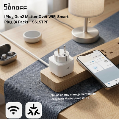 SONOFF iPlug Gen2 Matter Over WiFi Smart Plug (4 Pack) – S61STPF