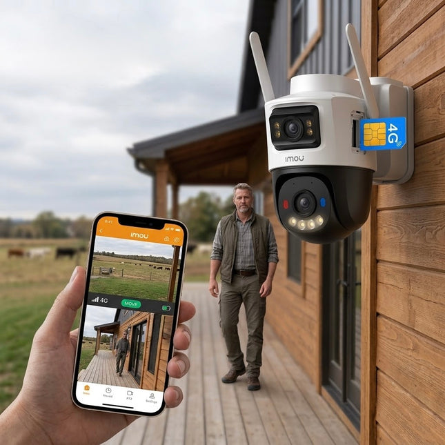 كاميرا IMOU Cruiser Dual 2C 4G بدقة 6MP بعدستين للمراقبة الخارجية – IPC-S7XCP-6M1TED-EU