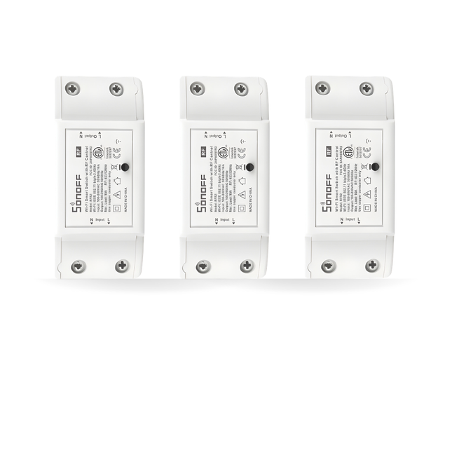 SONOFF RFR2 Smart Wi-Fi RF Bridge | 433MHz Compatible | Remote Control via eWeLink | 3 Pack