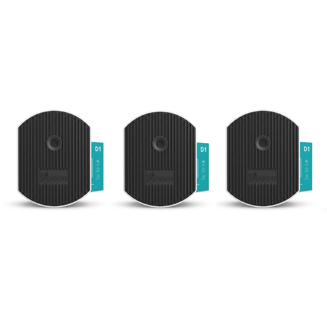 SONOFF D1 Smart Dimmer Switch 433MHz RF | Black Wall-Mounted Rotary Dimmer |Remote & Manual Control| 3 Pack