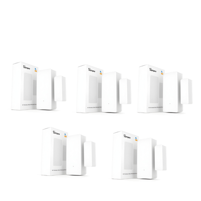 SONOFF DW2-WiFi حساس باب ونافذة ذكي Wi-Fi | مستشعر أمان لاسلكي للمنزل الذكي | إشعارات فورية عبر eWeLink | عبوة 5 قطع