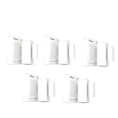 SONOFF DW2-RF حساس باب ونافذة لاسلكي | مستشعر أمان RF 433MHz | تكامل مع RF Bridge وeWeLink | عبوة 5 قطع