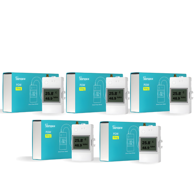 SONOFF POWCT محول تيار ذكي Wi-Fi 100A | مراقبة استهلاك الطاقة | تركيب DIN Rail | عبوة 5 قطع