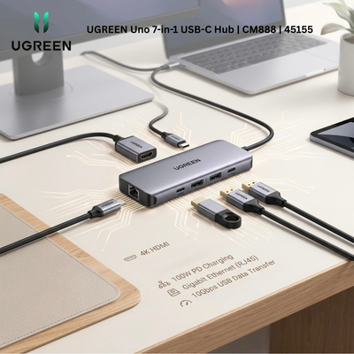 UGREEN Uno 7-in-1 USB-C Hub | CM888 | 45155