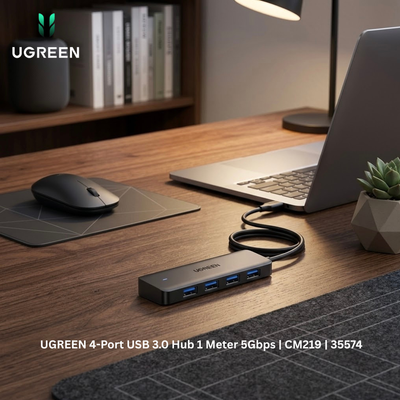 UGREEN 4-Port USB 3.0 Hub 1 Meter 5Gbps | CM219 | 35574