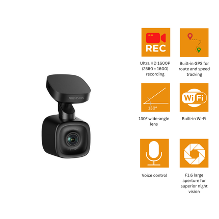 Hikvision 1600P Wi-Fi GPS Dash Camera AE-DC5013