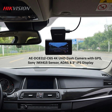 Hikvision AE-DC8312-C6S 4K UHD Dash Camera with GPS, Sony IMX415 Sensor, ADAS & 3" IPS Display