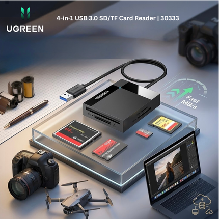 UGREEN 4-in-1 USB 3.0 SD/TF Card Reader | 30333