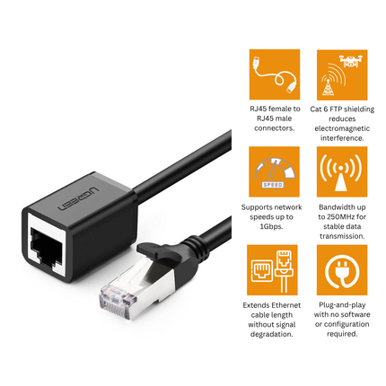 UGREEN Extension Cable Ethernet RJ45 to Cat 6 FTP | NW112