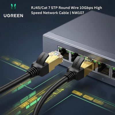 UGREEN RJ45/Cat 7 STP Round Wire 10Gbps High Speed Network Cable | NW107