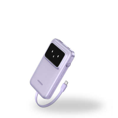 UGREEN Uno Power Bank 30W 10000mAh Purple with Built-in Cable | PB511 | 35604B