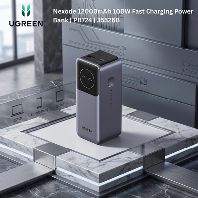 UGREEN Nexode 12000mAh 100W Fast Charging Power Bank | PB724 | 35526B